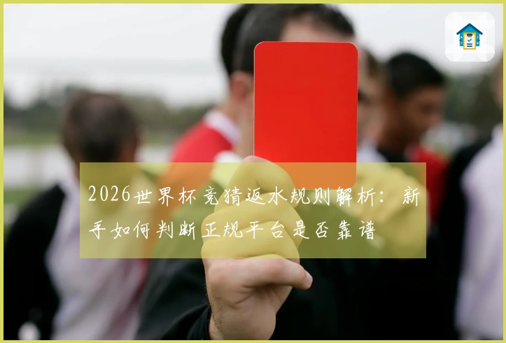 2026世界杯竞猜返水规则解析：新手如何判断正规平台是否靠谱