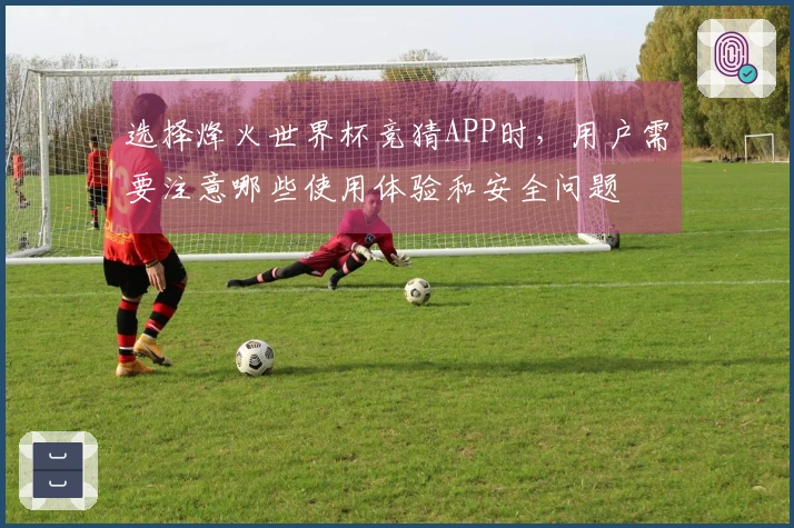 选择烽火世界杯竞猜APP时，用户需要注意哪些使用体验和安全问题